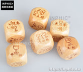 INPHIC-木製特大款2.5cm帶圖案骰子-IJLK001104A